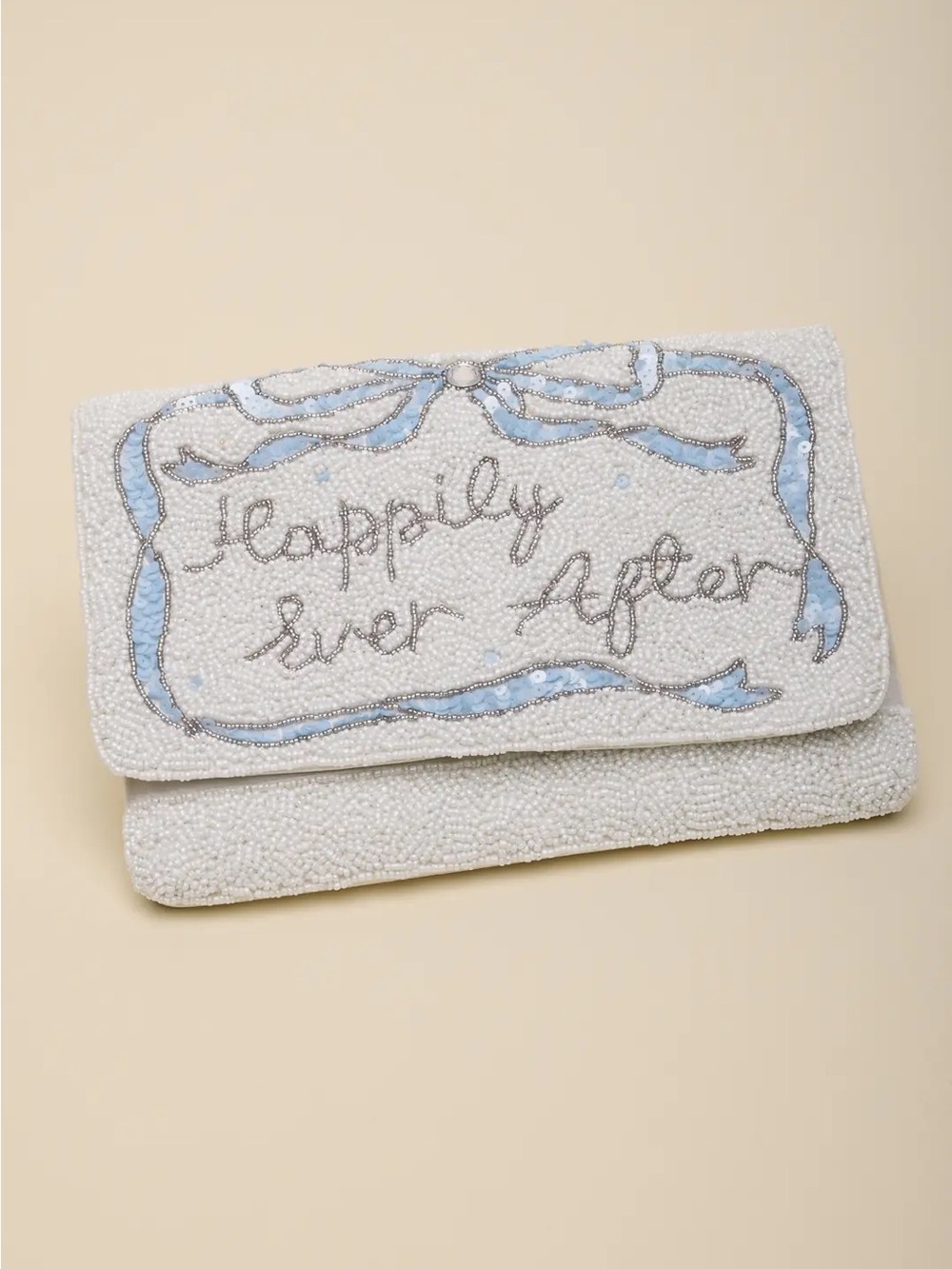 David’s Bridal Happily Ever After Beaded Bridal Clutch / Crossbody